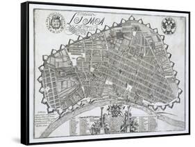 Plano de La Ciudad de Lima, 1687-null-Framed Stretched Canvas