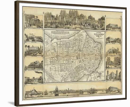 Plano Pintoresco de La Habana, c.1853-B^ & C^ May-Framed Art Print