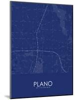 Plano, United States of America Blue Map-null-Mounted Poster