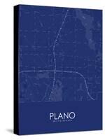 Plano, United States of America Blue Map-null-Stretched Canvas