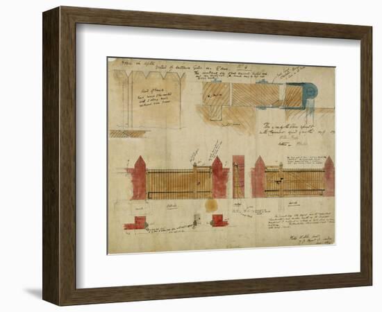 Plans and Elevations for the Red House, Bexley Heath, 1859-Philip Webb-Framed Giclee Print