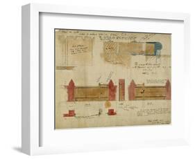 Plans and Elevations for the Red House, Bexley Heath, 1859-Philip Webb-Framed Giclee Print