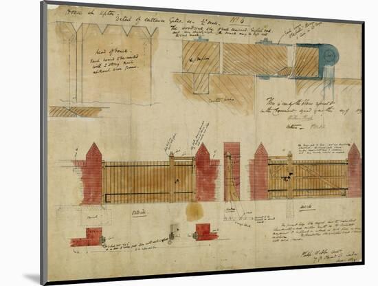 Plans and Elevations for the Red House, Bexley Heath, 1859-Philip Webb-Mounted Giclee Print