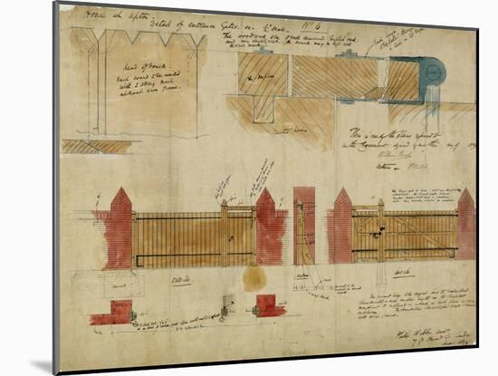 Plans and Elevations for the Red House, Bexley Heath, 1859-Philip Webb-Mounted Giclee Print