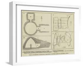 Plans and Sections of the Royal Treasuries at Mycenae-null-Framed Giclee Print