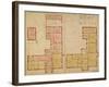 Plans for the Red House, Bexley Heath, 1859 (Pen and Ink and W/C on Paper)-Philip Webb-Framed Giclee Print