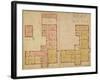 Plans for the Red House, Bexley Heath, 1859 (Pen and Ink and W/C on Paper)-Philip Webb-Framed Giclee Print