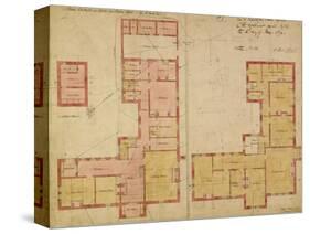 Plans for the Red House, Bexley Heath, 1859 (Pen and Ink and W/C on Paper)-Philip Webb-Stretched Canvas