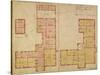 Plans for the Red House, Bexley Heath, 1859 (Pen and Ink and W/C on Paper)-Philip Webb-Stretched Canvas