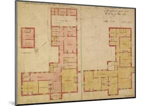 Plans for the Red House, Bexley Heath, 1859 (Pen and Ink and W/C on Paper)-Philip Webb-Mounted Premium Giclee Print