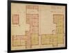 Plans for the Red House, Bexley Heath, 1859 (Pen and Ink and W/C on Paper)-Philip Webb-Framed Giclee Print