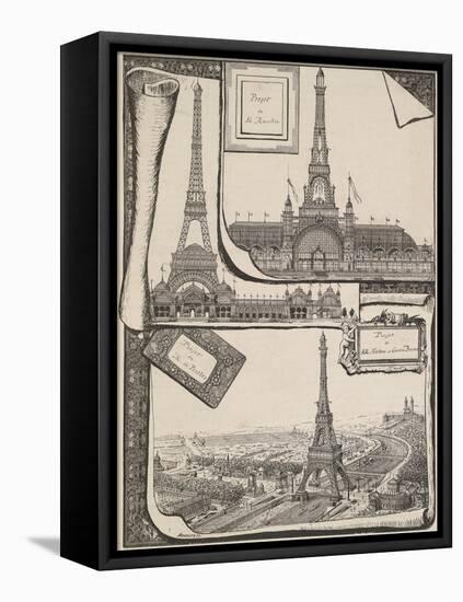 Plans Paris Exposition-Vintage Apple Collection-Framed Stretched Canvas