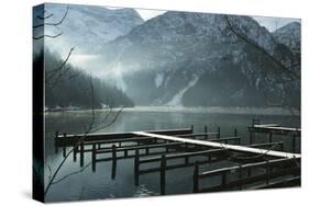 Plansee Tyrol Alps-Charles Bowman-Stretched Canvas