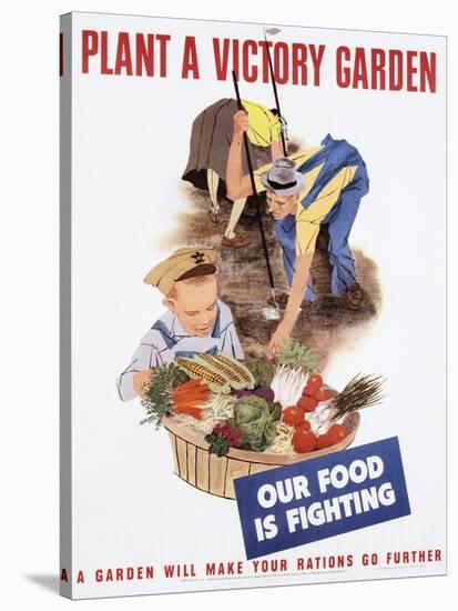 Plant a Victory Garden Poster-null-Stretched Canvas