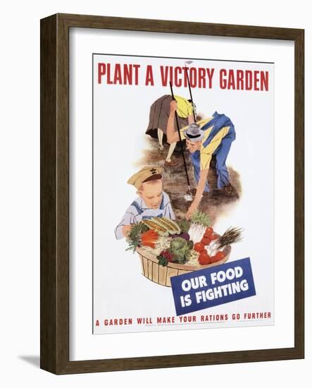 Plant a Victory Garden Poster-null-Framed Photographic Print
