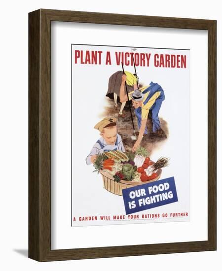 Plant a Victory Garden Poster-null-Framed Photographic Print