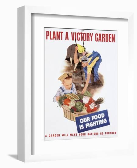 Plant a Victory Garden Poster-null-Framed Photographic Print