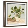 Plant on Stripes I-Victoria Barnes-Framed Art Print