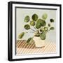 Plant on Stripes I-Victoria Barnes-Framed Art Print