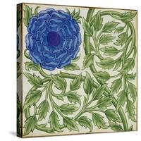 Plant with a Blue Flower (W/C on Paper)-William De Morgan-Stretched Canvas