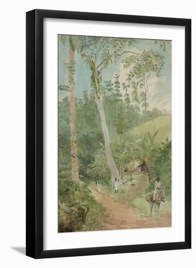 Plantain Walk - Bookkeeper - Watchman and Hut - Man with Casks of Water-null-Framed Art Print