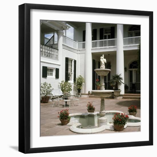 Plantation Home Patio, Louisiana, USA-null-Framed Photographic Print