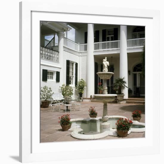 Plantation Home Patio, Louisiana, USA-null-Framed Photographic Print