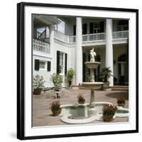 Plantation Home Patio, Louisiana, USA-null-Framed Photographic Print