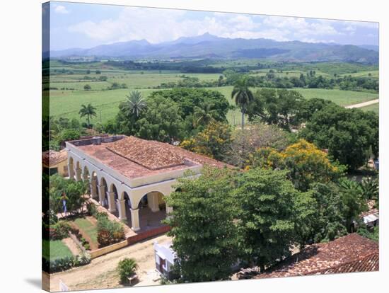 Plantation House on the Guainamaro Sugar Plantation, Valley De Los Ingenios, Cuba-Bruno Barbier-Stretched Canvas