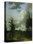 Plantation in Suriname, 1707-Dirk Valkenburg-Stretched Canvas