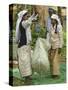 Plantation Tamil Women Weighing Prized Uva Tea in the Namunukula Mountains Near Ella, Central Highl-Rob Francis-Stretched Canvas