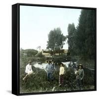 Plantation Workers on the Island of Java (Indonesia), around 1900-Leon, Levy et Fils-Framed Stretched Canvas