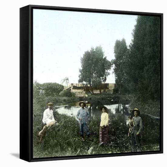 Plantation Workers on the Island of Java (Indonesia), around 1900-Leon, Levy et Fils-Framed Stretched Canvas