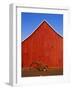 Planter in Front of Red Barn-Stuart Westmorland-Framed Photographic Print