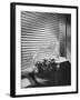 Planter in Modern Glass Tower window Designed by Frank Lloyd Wright for S. C. Johnson and Company-Eliot Elisofon-Framed Photographic Print