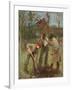 Planting a Tree (Oil on Canvas)-George Clausen-Framed Giclee Print