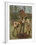 Planting a Tree (Oil on Canvas)-George Clausen-Framed Giclee Print