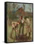 Planting a Tree (Oil on Canvas)-George Clausen-Framed Stretched Canvas