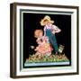 Planting Hyacinth - Child Life-Hazel Frazee-Framed Premium Giclee Print