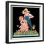 Planting Hyacinth - Child Life-Hazel Frazee-Framed Premium Giclee Print