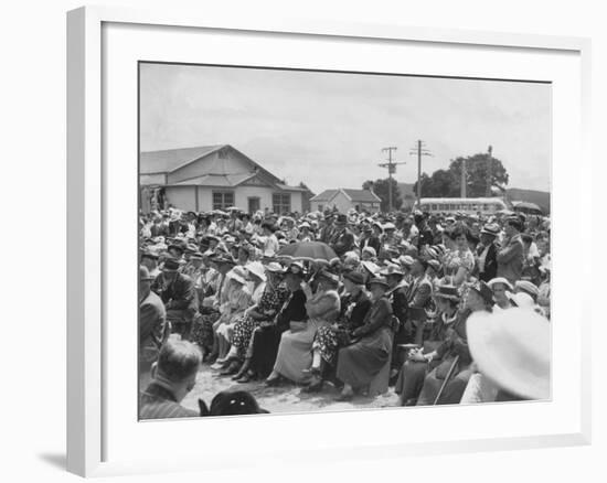 Planting of Nova Scotian Trees at Waipu, 1943-null-Framed Photographic Print