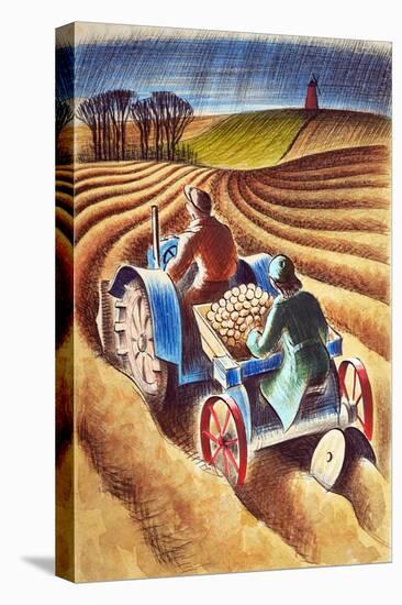 Planting Potatoes, 1953-Isabel Alexander-Stretched Canvas