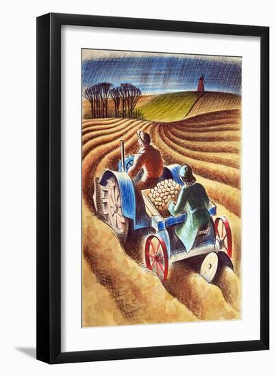 Planting Potatoes, 1953-Isabel Alexander-Framed Premium Giclee Print