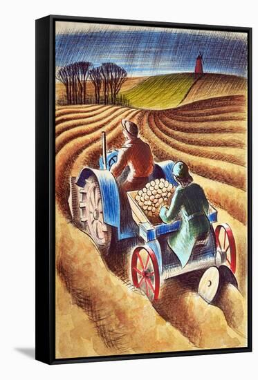 Planting Potatoes, 1953-Isabel Alexander-Framed Stretched Canvas