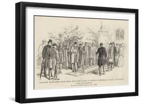 Planting Rose-Trees from Omar Khayyam's Tomb on Edward Fitzgerald's Grave-William 'Crimea' Simpson-Framed Giclee Print