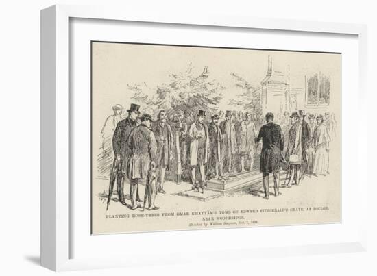 Planting Rose-Trees from Omar Khayyam's Tomb on Edward Fitzgerald's Grave-William 'Crimea' Simpson-Framed Giclee Print