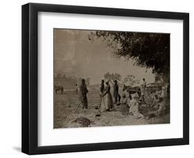 Planting Sweet Potatoes, Hopkinson's Plantation, Edislo Island, South Carolina, 1862-H.P. Moore-Framed Giclee Print