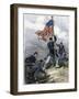 Planting the Union Flag on a Bastion, Siege of Vicksburg, 1863-null-Framed Giclee Print