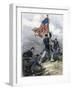 Planting the Union Flag on a Bastion, Siege of Vicksburg, 1863-null-Framed Giclee Print