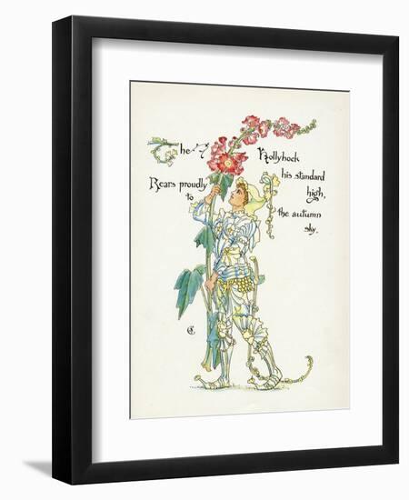 Plants, Althaea Rosea-Walter Crane-Framed Art Print